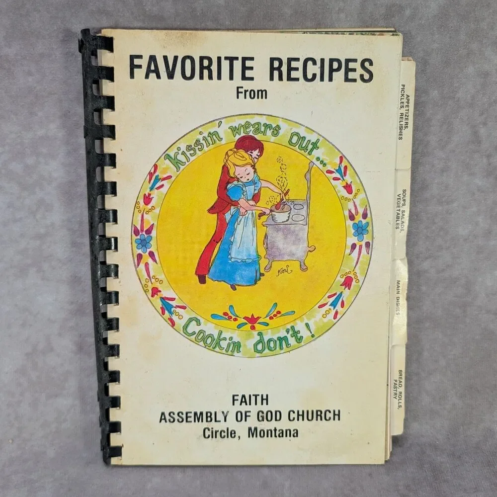 1979 Faith Assembly Of God Church Circle Montana MT Vintage Cookbook Recipe Book